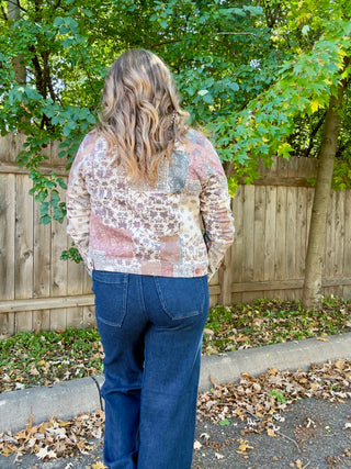 Paisley Print Denim Jacket