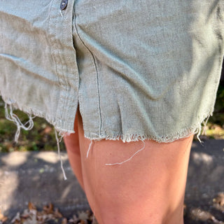 Risen Sage Green Linen Dress