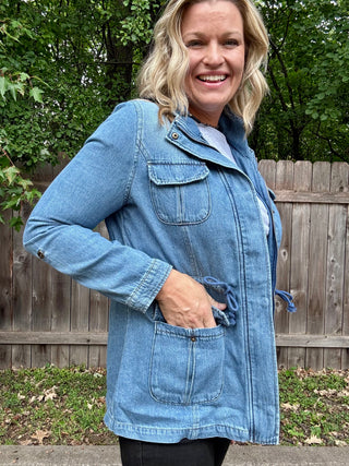 Risen Medium Denim Anorak Light Weight Jacket