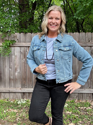 Judy Blue Light Denim Trucker Classic Jean Jacket