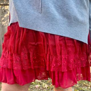 Red Dress Extender with Adjustable Straps