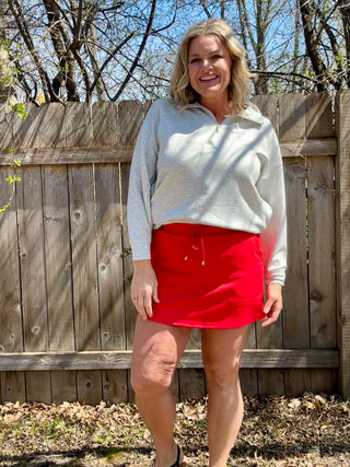 Heather Grey Half Zip Pullover
