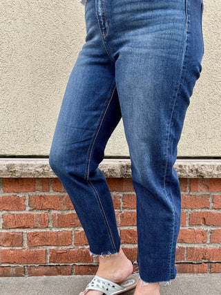 Risen High Rise Slim Barrel Jeans