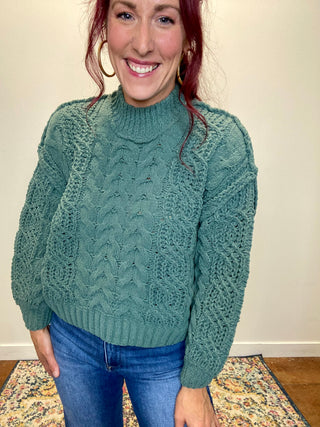 Ash Jade Cable Knit Sweater