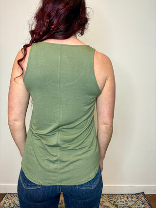 Olive Relaxed Fit Tank