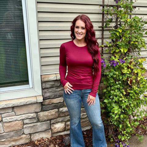 Cabernet Basic Round Neck Long Sleeve