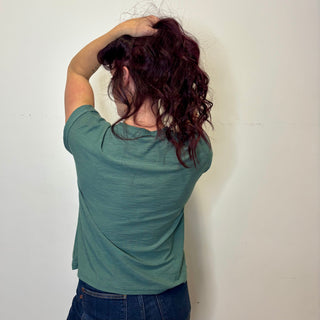 Ash Jade Cuffed Sleeve Tee