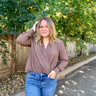 Mocha Woven Top