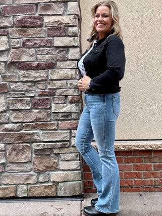 Judy Blue High Waisted Tummy Control Mid Wash Instant Classic Indigo Bootcut Jean Tall
