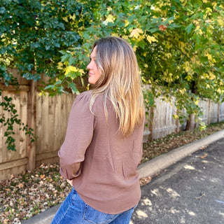 Mocha Woven Top