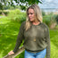 Forest Green Soft Touch Waffle Knit Sweater