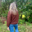 Brown Oversized Round Neck Dolman Sweater