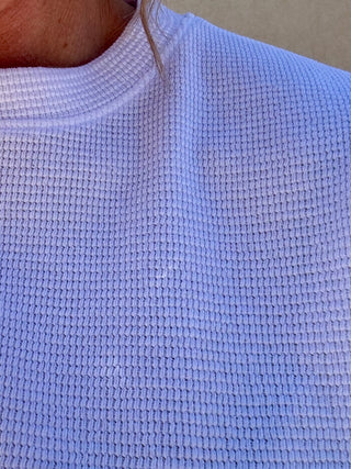White Double Knit Short Sleeve