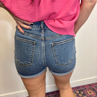 Judy Blue Mid Rise Slim Short