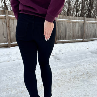 High Rise Black Skinny Jeans