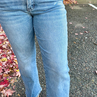 Risen Tummy Control High Rise Ankle Straight Jean