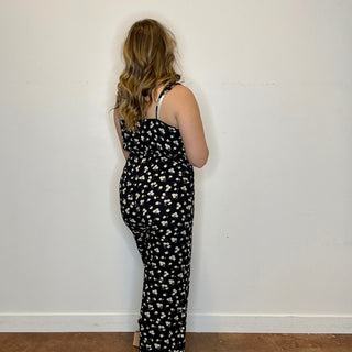 Daisy Flower Surplice Jumpsuit