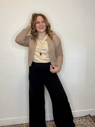 Black Woven Airflow Pants