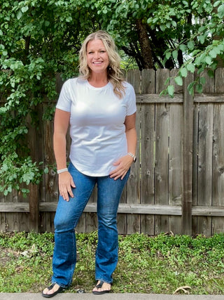 White Soft Curve Pima Cotton Tee