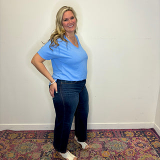 Periwinkle Woven Airflow Short Sleeve