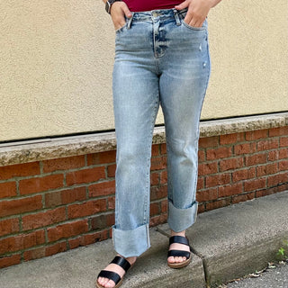 Judy Blue High Rise Light Wash Dad Jean