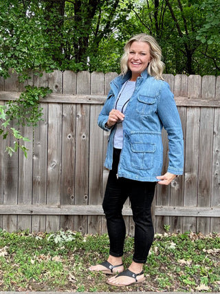 Risen Medium Denim Anorak Light Weight Jacket