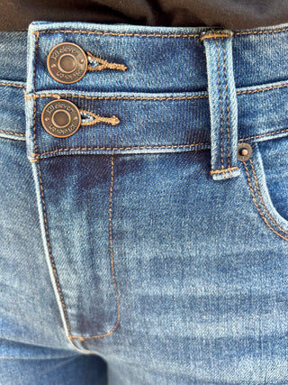 J21 eleven High Rise Wide Leg Jean with Double Waistband Detail