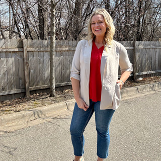 Pearl 3/4 Sleeve Blazer