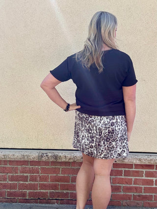 Leopard Print Dolphin Skort