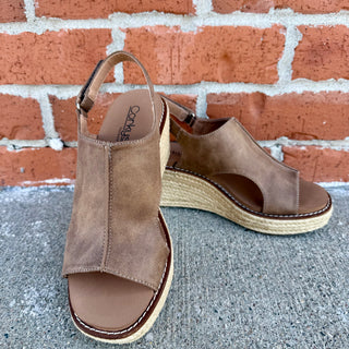 Corky's K Bye Tan Wedge Sandal