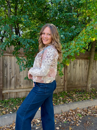 Paisley Print Denim Jacket