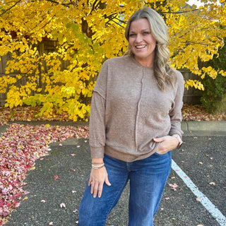 Mocha Hacci Oversized Sweater