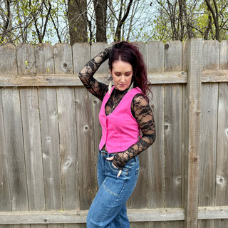 Judy Blue Pink Denim Vest