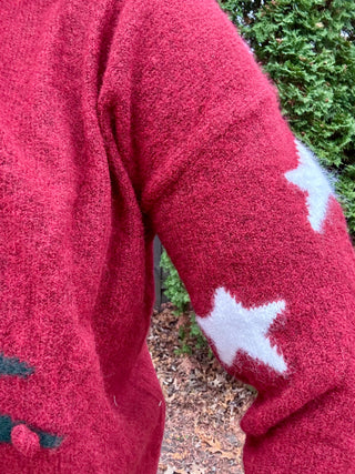 Festive Christmas Tree Knit Sweater