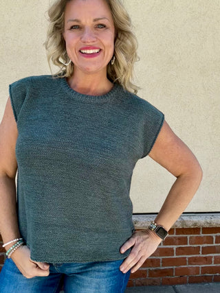 Ash Jade Oversized Sweater Vest