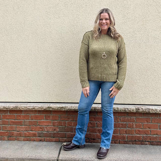 Moss Green Knit Sweater