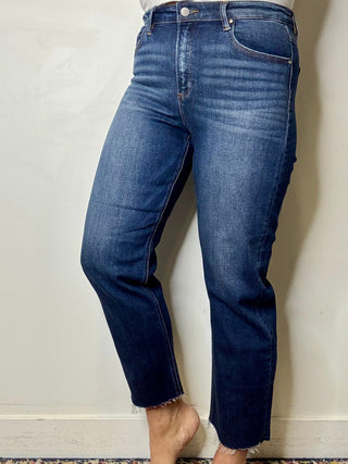 Risen High Rise Slim Barrel Jeans