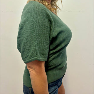 Ash Jade Short Sleeve V-Neck Dolman