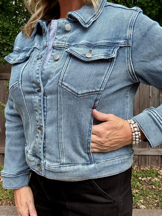 Judy Blue Light Denim Trucker Classic Jean Jacket