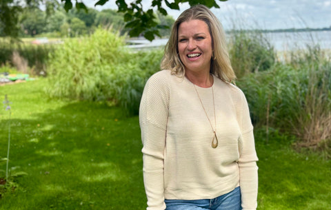 Oatmeal Soft Touch Waffle Knit Sweater