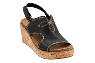 Corky's Darlin Black Wedge Sandal