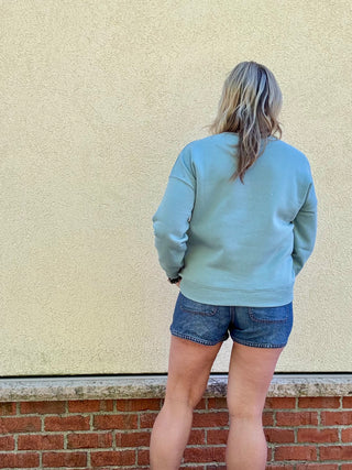 Ash Blue "Cozy" Fleece Sweatshirt