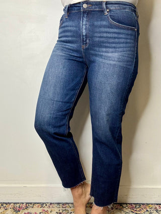 Risen High Rise Slim Barrel Jeans