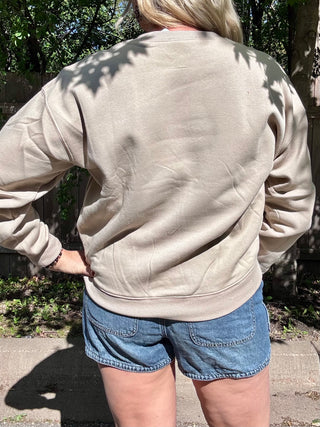 Tan "Midwest" Fleece Sweatshirt
