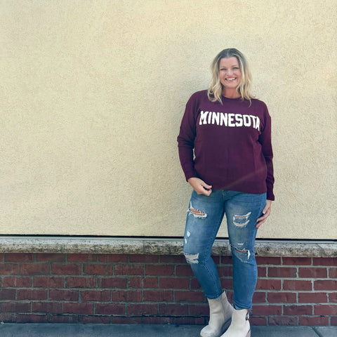 Minnesota Embroidered Sweater