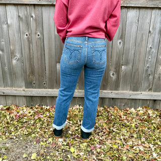 Judy Blue Mid Rise Boyfriend Jeans