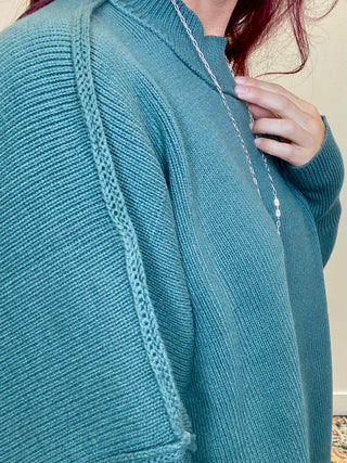 Ash Jade Side Slit Oversized Sweater
