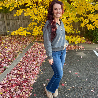 Charcoal Half Zip Sweatshirt