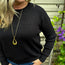 Black Soft Touch Waffle Knit Sweater