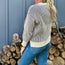 Navy Two Tone Crew Neck Sweater